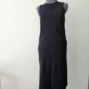 Everlane Cotton Tank Midi Dress In Black